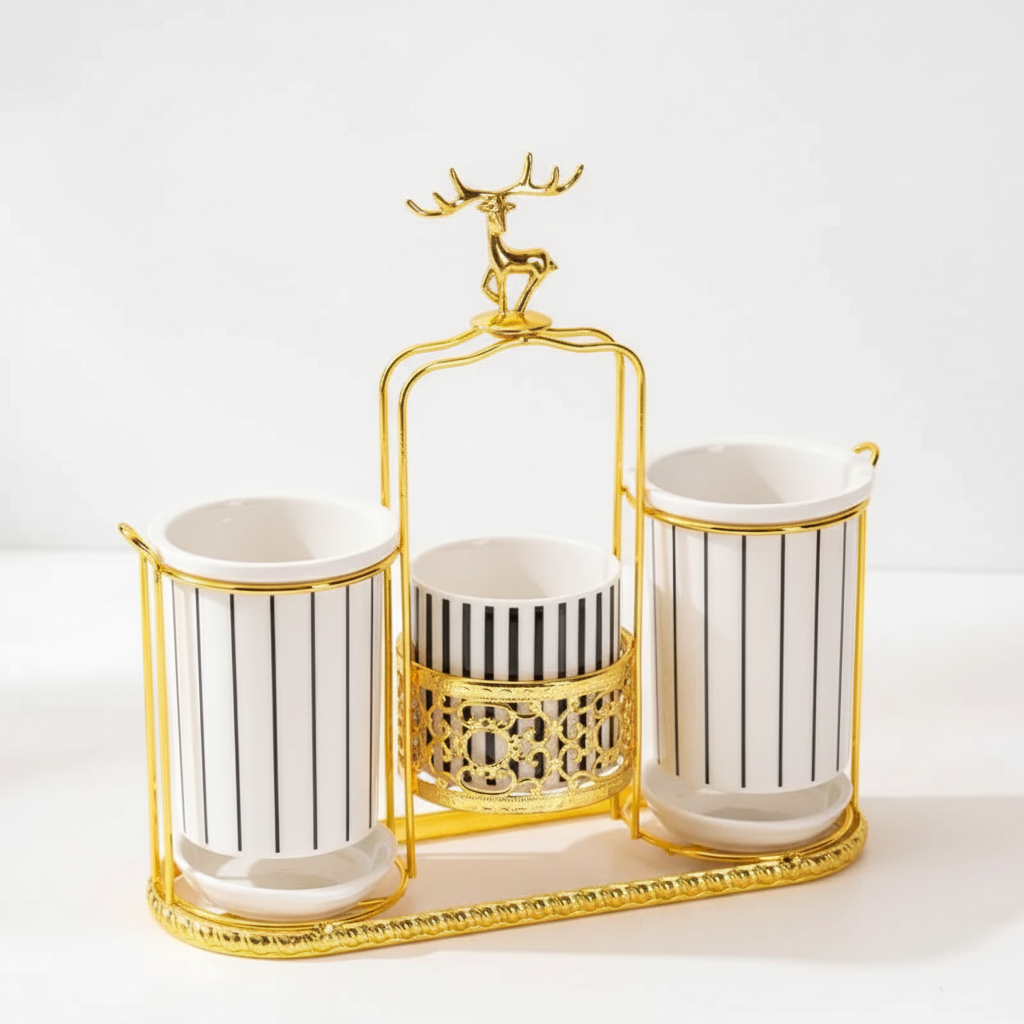 clHouse & Hme
Ceramic chopstick drainer UK

Geometric kitchen utensil holder

Striped ceramic storage barrel

Minimalist cutlery drying rack

Quick drain kitchen organizer

Nordic style utensil container

Decorative ceramic storage box

Luxury kitchen sink accessories