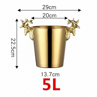 "Midnight Gala" Luxury Stainless Steel Ice Bucket