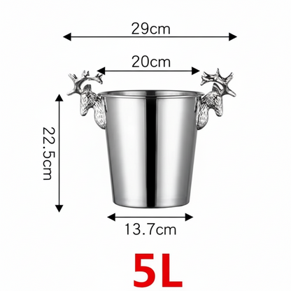 "Midnight Gala" Luxury Stainless Steel Ice Bucket