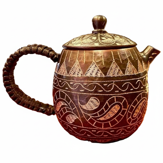 Bule de cobre decorativo