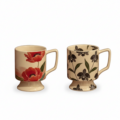 "Iris Bloom" Retro Ceramic Mug