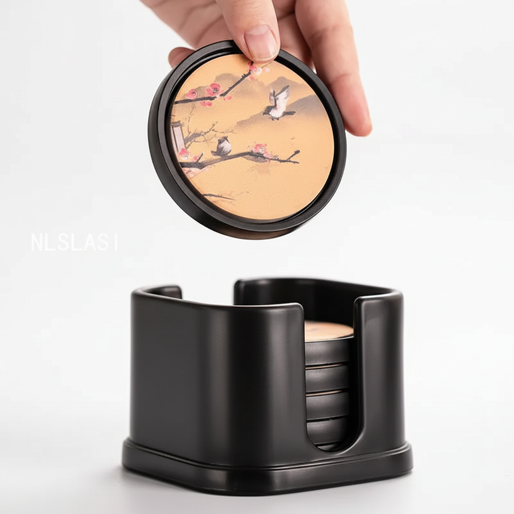 "Zen Garden" Chinese Tea Coaster Set