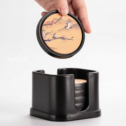"Zen Garden" Chinese Tea Coaster Set