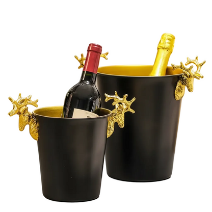 "Midnight Gala" Luxury Stainless Steel Ice Bucket