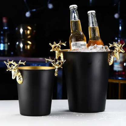"Midnight Gala" Luxury Stainless Steel Ice Bucket
