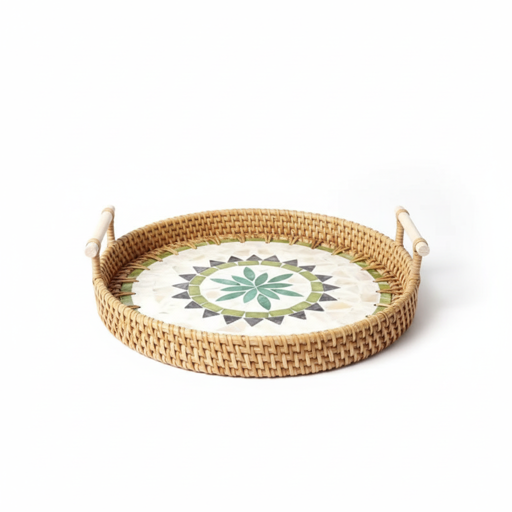 clHouse & Home
Rattan storage tray 

Shell inlay wicker basket

Boho living room organiser

Handcrafted jewellery tray

Round rattan tray with handles

Natural shell home decor

Artisan woven tray

Wicker trinket organiser