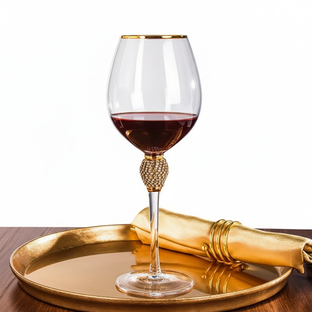 "Royal Rim" Gold-Edged Crystal Glassware