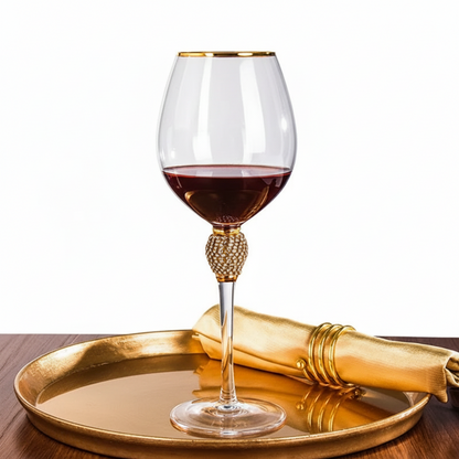 "Royal Rim" Gold-Edged Crystal Glassware