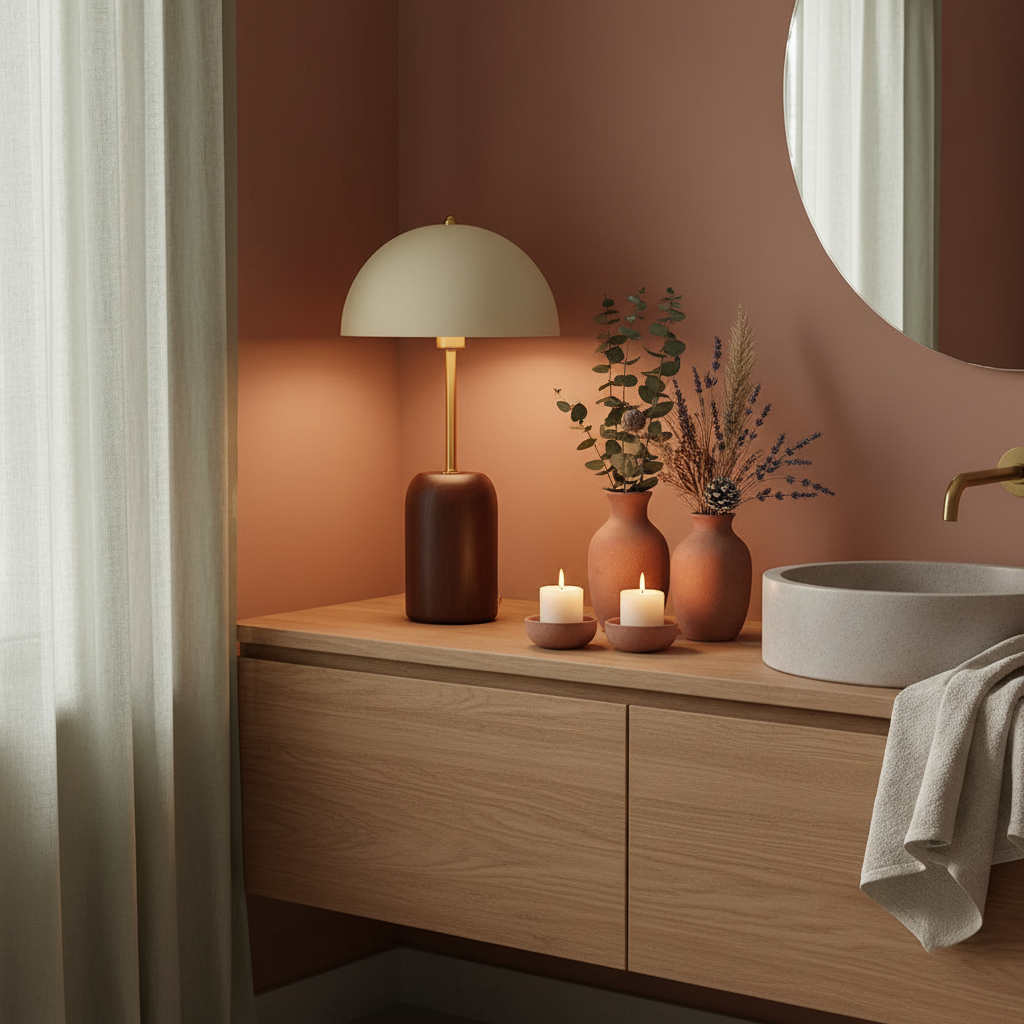 "Château Charm" Medieval Wood Table Lamp