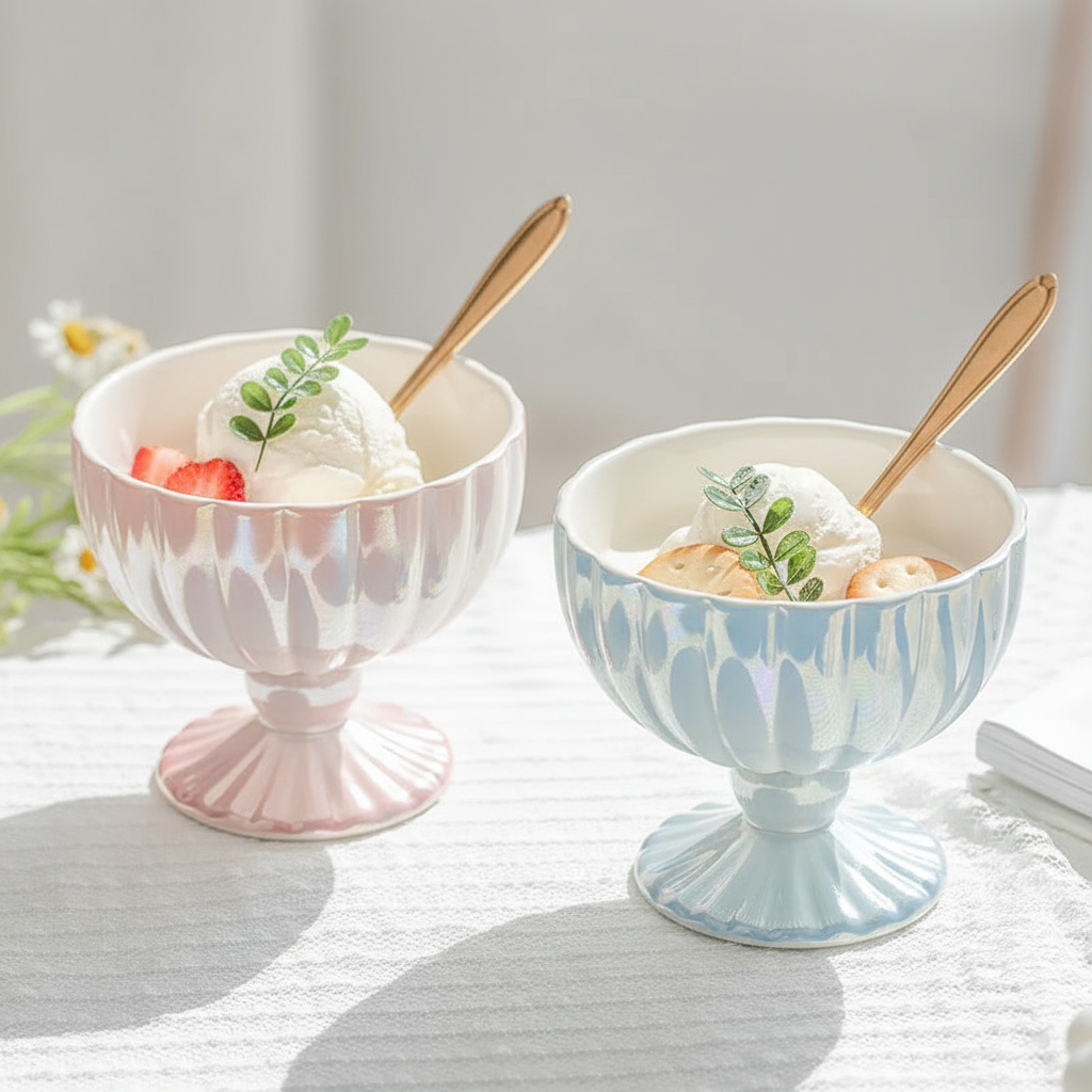 "Sundae Luxe" Gradient Pedestal Bowl