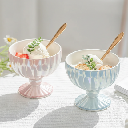 "Sundae Luxe" Gradient Pedestal Bowl